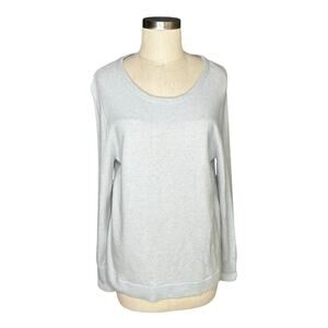 NORDSTROM Light Blue Cashmere Knit Pullover Sweater Women's Size Large